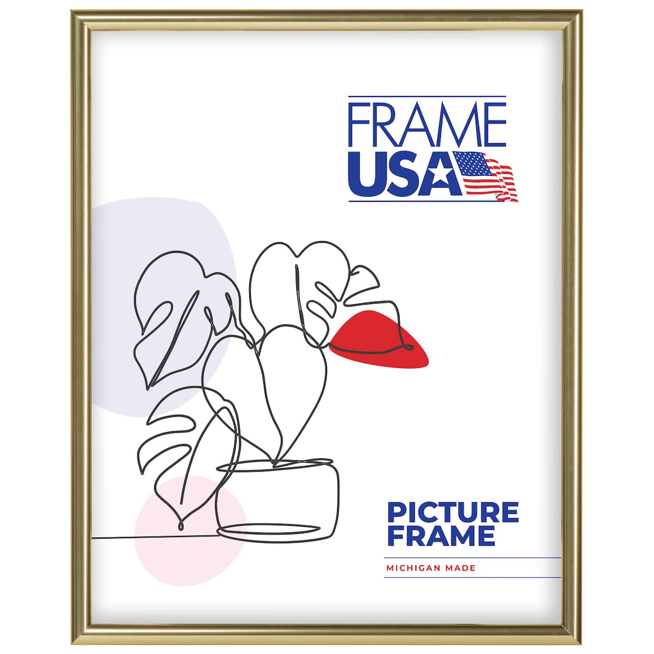 Frame USA Metal I Gold Single Image Picture Frame